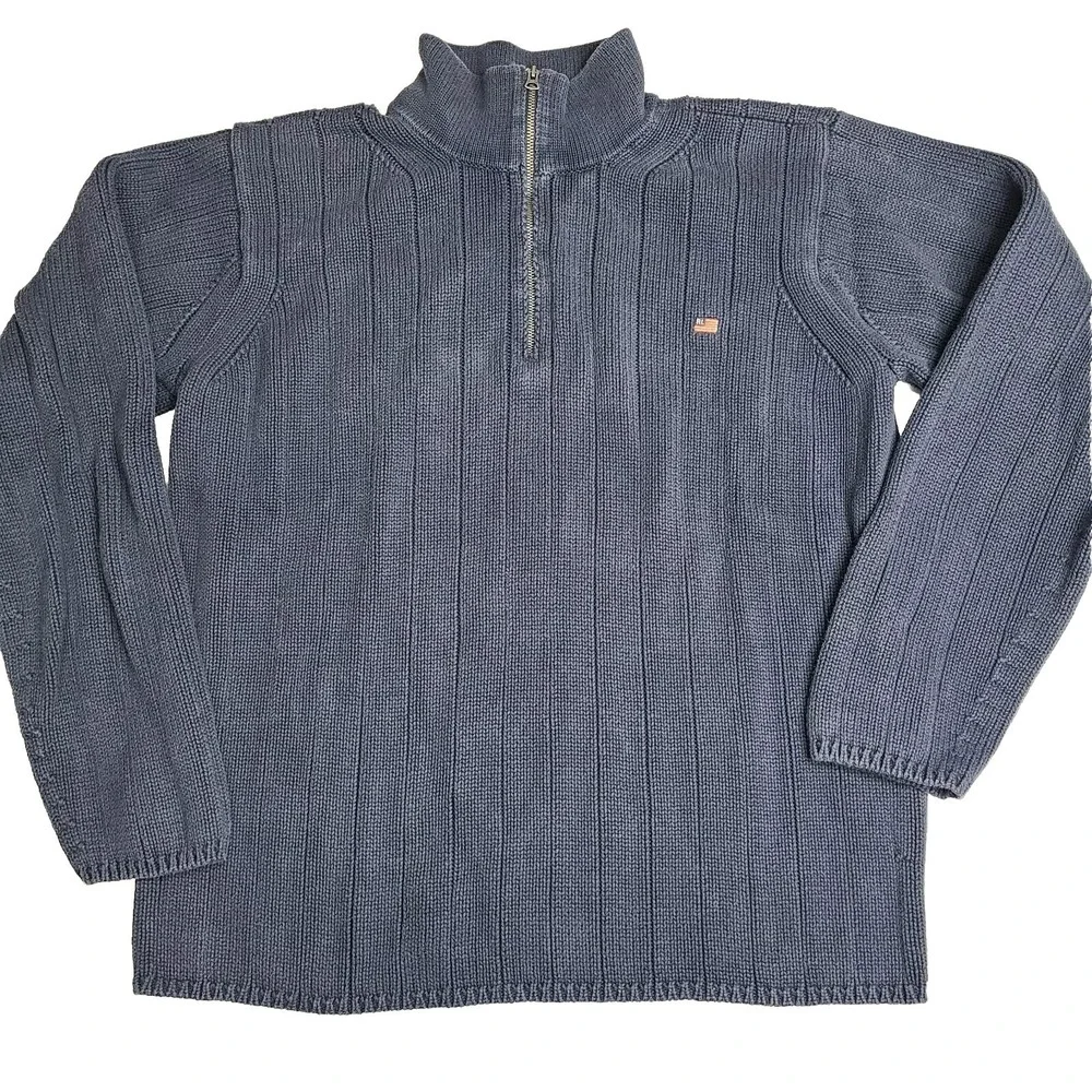 Polo Ralph Lauren Jeans Co Mens Navy Blue 1/4 Zip Sweater‎ Size XXL